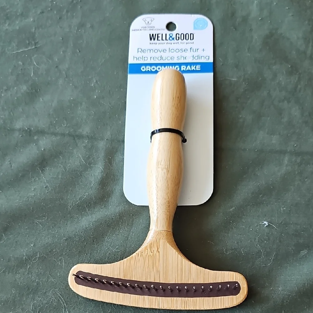 Grooming Rake - Natural Wood - Picture 2 of 4